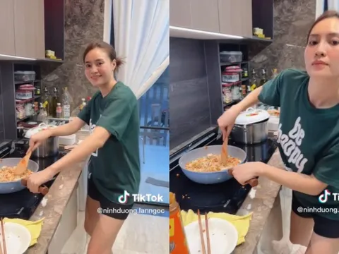 Video: Ninh Dương Lan Ngọc trổ tài vào bếp, thành quả ai nhìn cũng muốn xin ké một phần