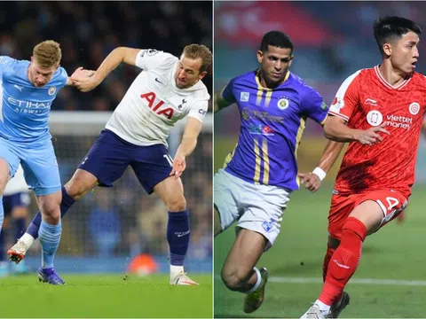 Lịch thi đấu bóng đá hôm nay: Man City hủy diệt Tottenham?; CLB Hà Nội xuất trận tại V-League 2023