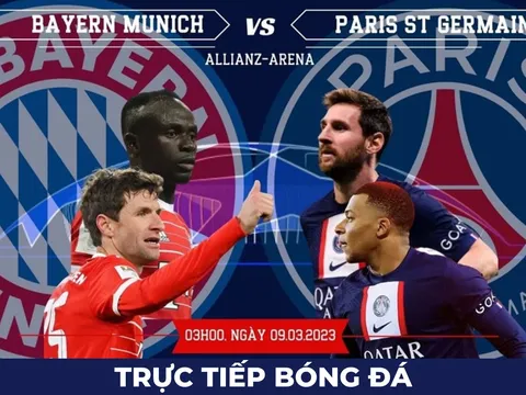 Trực tiếp bóng đá Bayern vs PSG, 3h ngày 9/3: Messi - Mbappe tỏa sáng?; Link xem Cúp C1 FPTA FULL HD