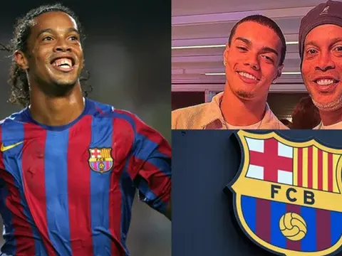 Con trai huyền thoại Ronaldinho chính thức ký hợp đồng với Barcelona