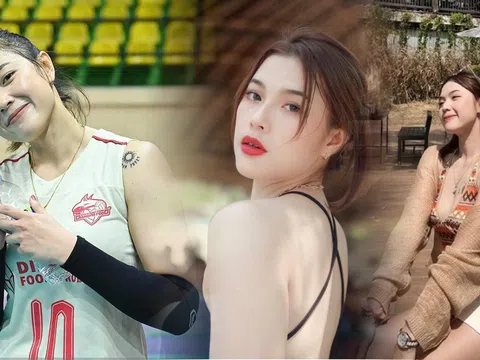 CHÙM ẢNH: 'Hot girl' bóng chuyền Thái Lan khoe đường cong nóng bỏng, lộ hình xăm nơi nhạy cảm