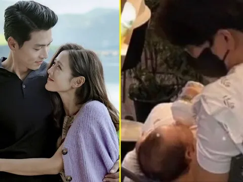 Hyun Bin chăm con khiến người hâm mộ rưng rưng