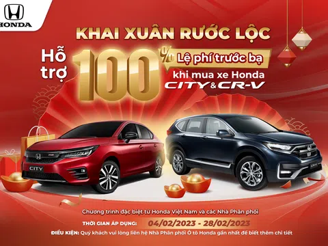 'Khai xuân rước lộc' - Nhận ưu đãi 100% lệ phí trước bạ khi mua Honda CR-V và Honda City