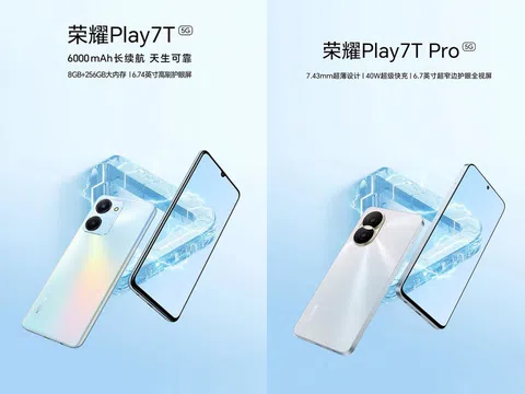 Honor Play 7T và 7T Pro ra mắt: Chip Dimensity 6020, camera chính 50MP, màn hình 90Hz