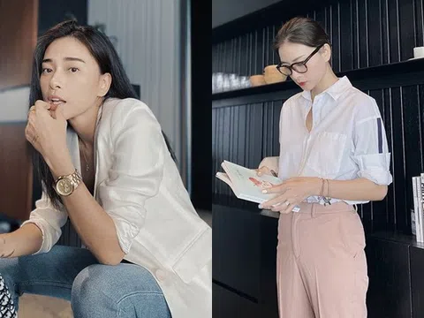 Chỉ một gam màu trắng đơn giản, style công sở của Ngô Thanh Vân vẫn cực bắt trend thời thượng