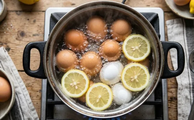Luộc trứng với vài lát chanh có tác dụng gì?