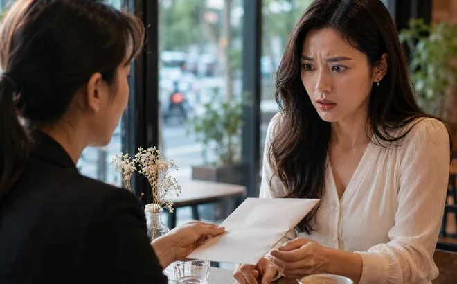 Cưới 2 năm thì vợ cũ của chồng bỗng hẹn gặp, chị đưa một tờ giấy khiến tôi bủn rủn chân tay