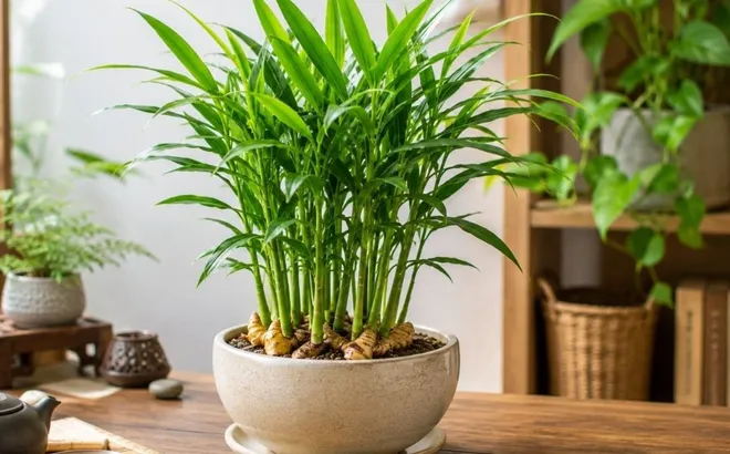 Vì sao nhiều người thích trồng gừng làm cây cảnh, không chỉ để lấy củ