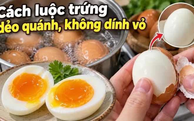 Cách luộc trứng dẻo quánh, không dính vỏ