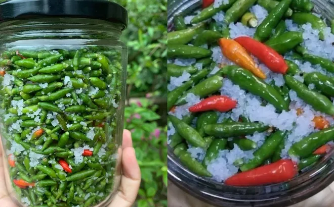 Cách làm ớt xiêm xanh ngâm muối, để lâu vẫn giòn ngon, không sợ hỏng