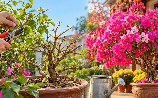 Muốn hoa giấy nở đúng Tết Đinh Mùi 2027, hãy nhớ mốc cắt tỉa và xiết nước phù hợp